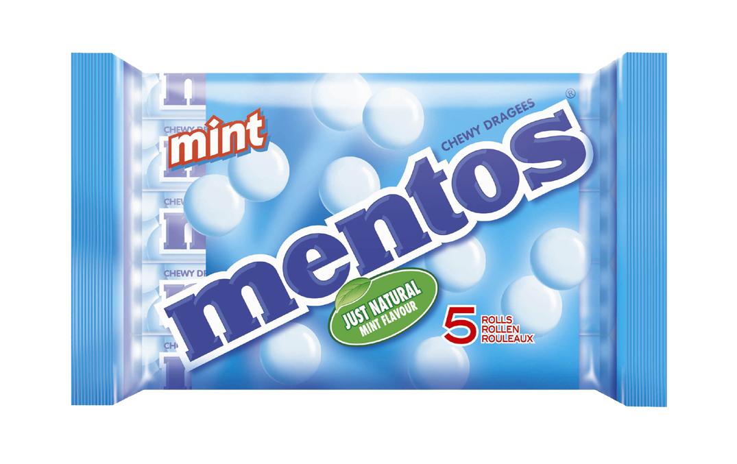 Mentos Lutschbonbons – Minze – 5 × 38 g