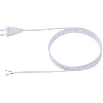 Bachmann Zuleitung Stromkabel – Eurostecker (CEE 7/16) – Offenes Ende, 3 m, 250 V/2,5 A, 2×0,75 mm², Weiss
