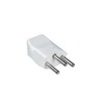 Bachmann Schutzkontaktstecker, Stecker T12, 10 A 250 V, Thermoplast, 55×36×22 mm – weiss