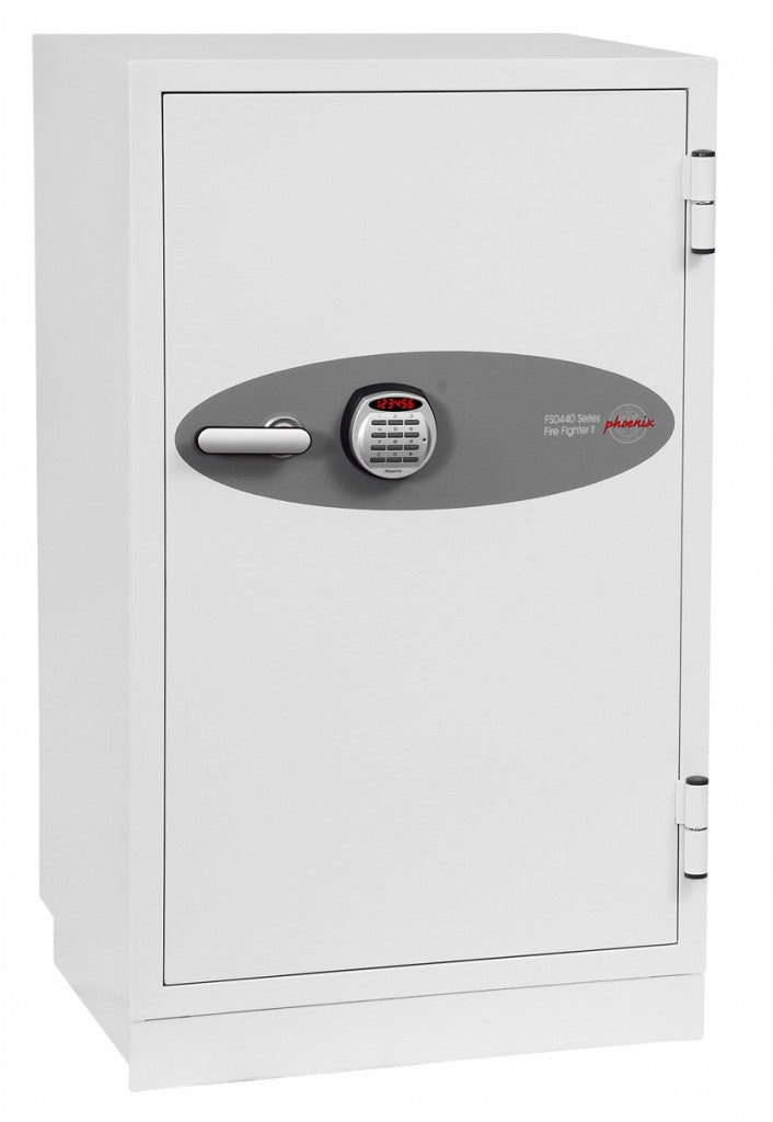 Phoenix Safe Co. Phoenix Feuerschutzbox FIRE FIGHTER FS0444E – Elektronikschloss – 163 l – Feuerschutz 120 min – Weiss
