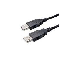 Bachmann USB-A auf USB-A Kabel – USB 2.0 (480 Mbit/s) – 3 m – geschirmt – Schwarz