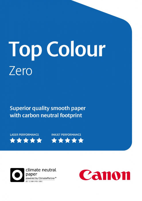 Canon Top Colour Zero Kopierpapier – A3, 90 g/m², CIE 161 – für Inkjet/Laser – FSC, EU Ecolabel – 500 Blatt