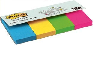 Post-it Seitenmarker – 20×38 mm – sortiert, 4×50 Stück, PEFC