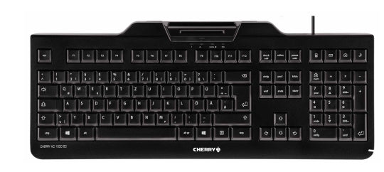 CHERRY KC 1000 SC – Tastatur, kabelgebunden (USB), AZERTY (BE), Fullsize (mit Ziffernblock), Schwarz
