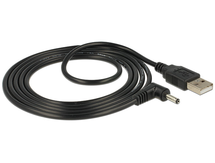 DeLOCK USB-A-Gleichstrom 3,5×1,35 mm Stromkabel – 1,5 m, 5 V, schwarz