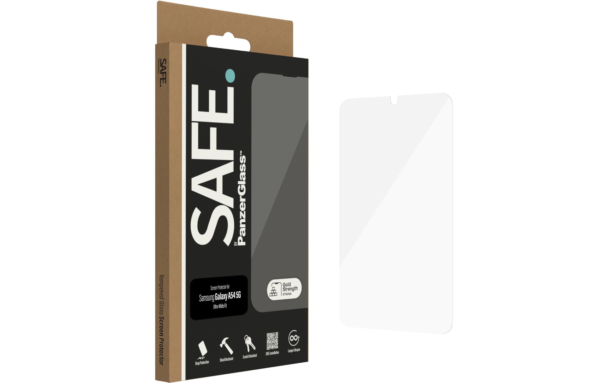 PanzerGlass SAFE. – Displayschutz (Panzerglas), Ultra-Wide Fit – für Galaxy A54 5G