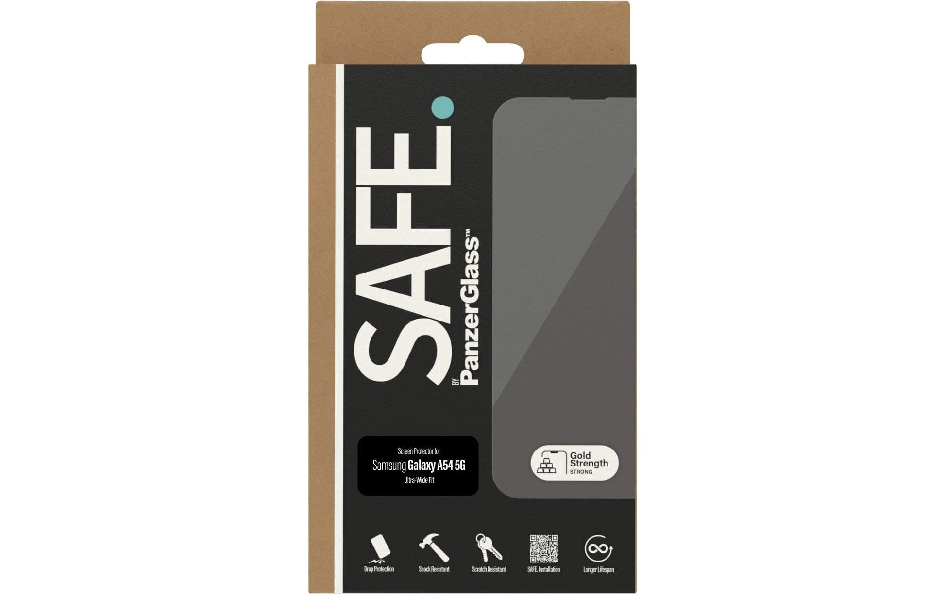 PanzerGlass SAFE. – Displayschutz (Panzerglas), Ultra-Wide Fit – für Galaxy A54 5G
