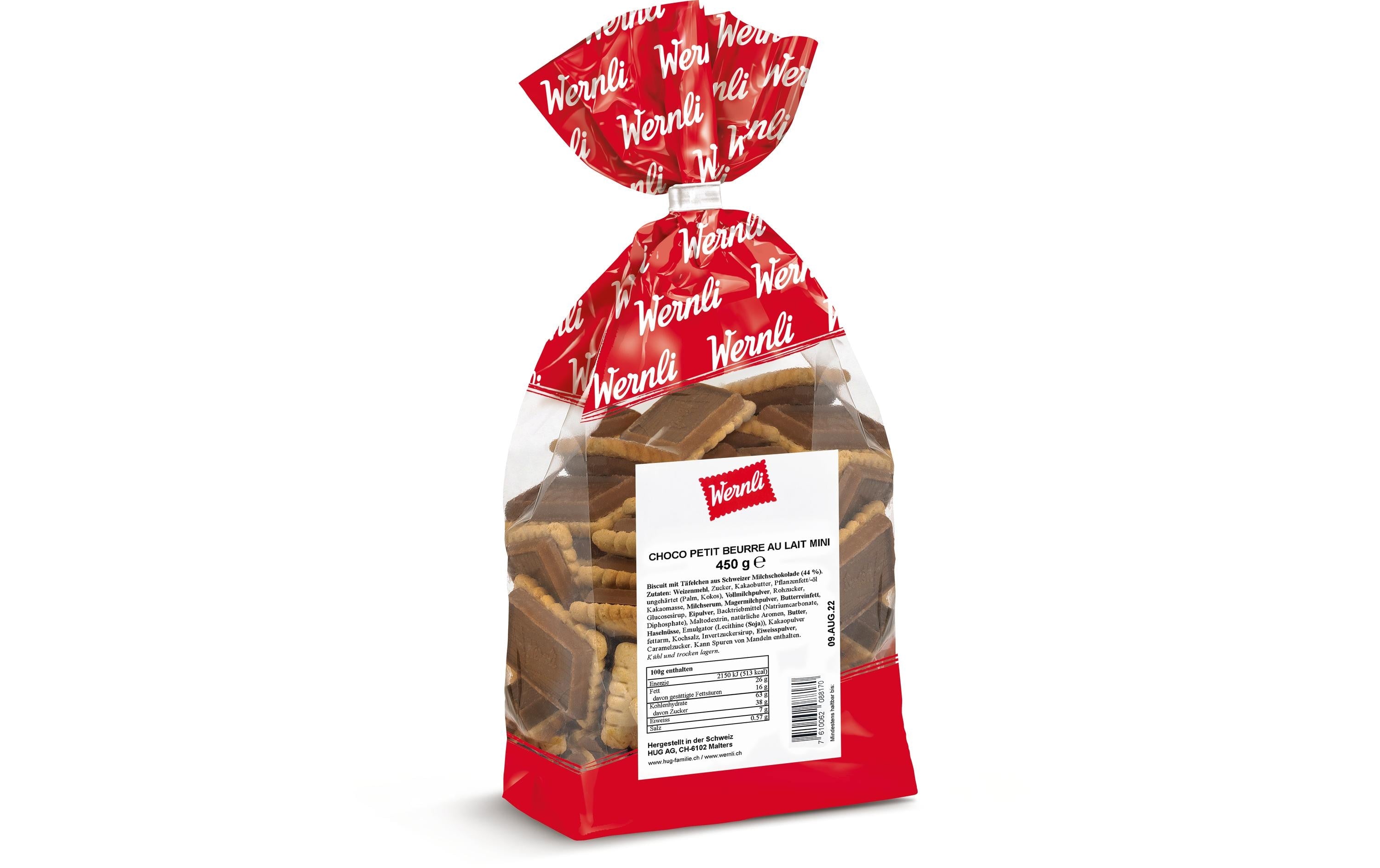 Wernli Choco Petit Beurre Mini Guetzli – Milchschokolade – 450 g