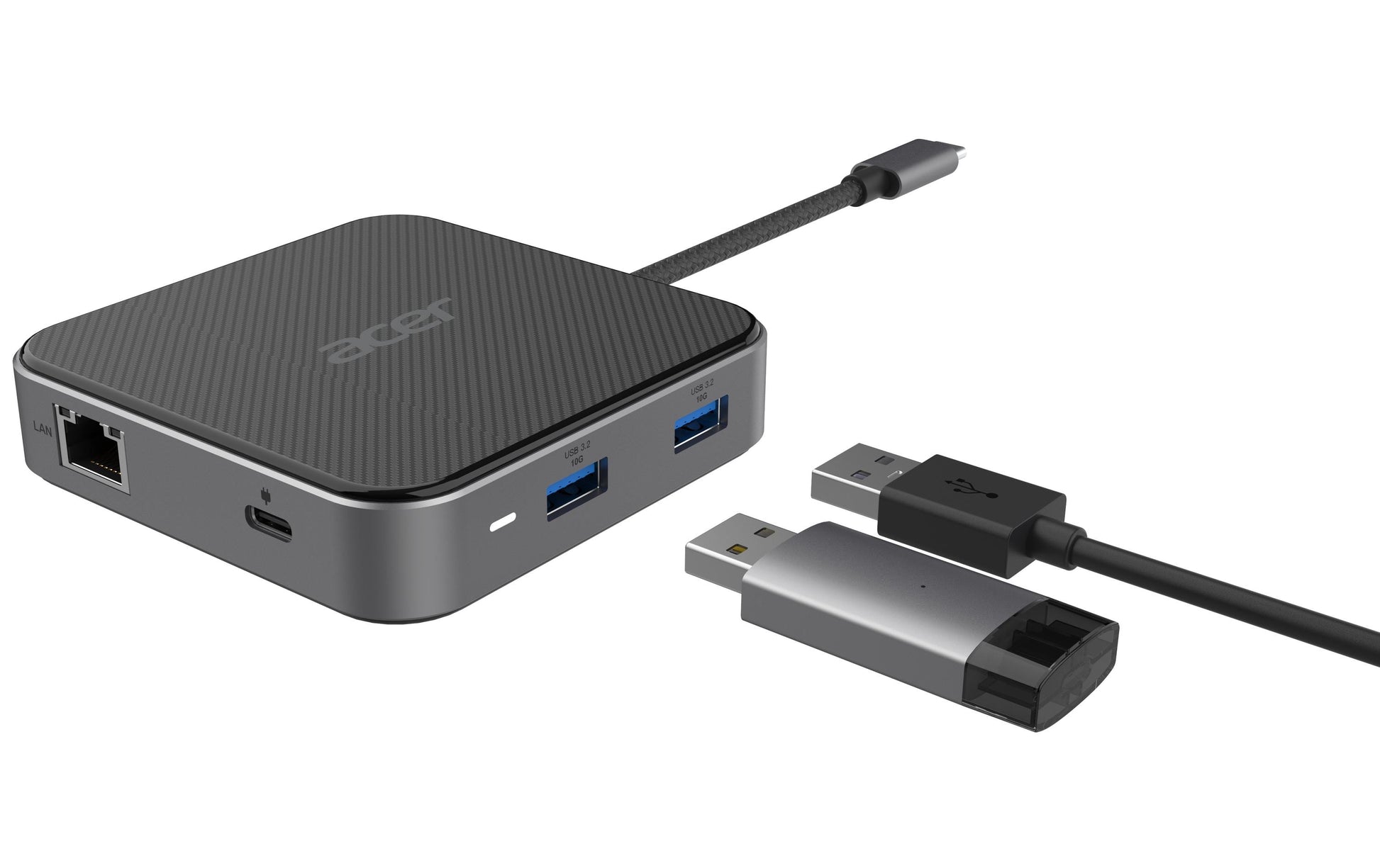 Acer Multiport-Adapter – USB4, 1× DP, 1× HDMI, 2× USB-A, 100 W PD, GbE, 3,5 mm, für Windows/Mac/ChromeOS