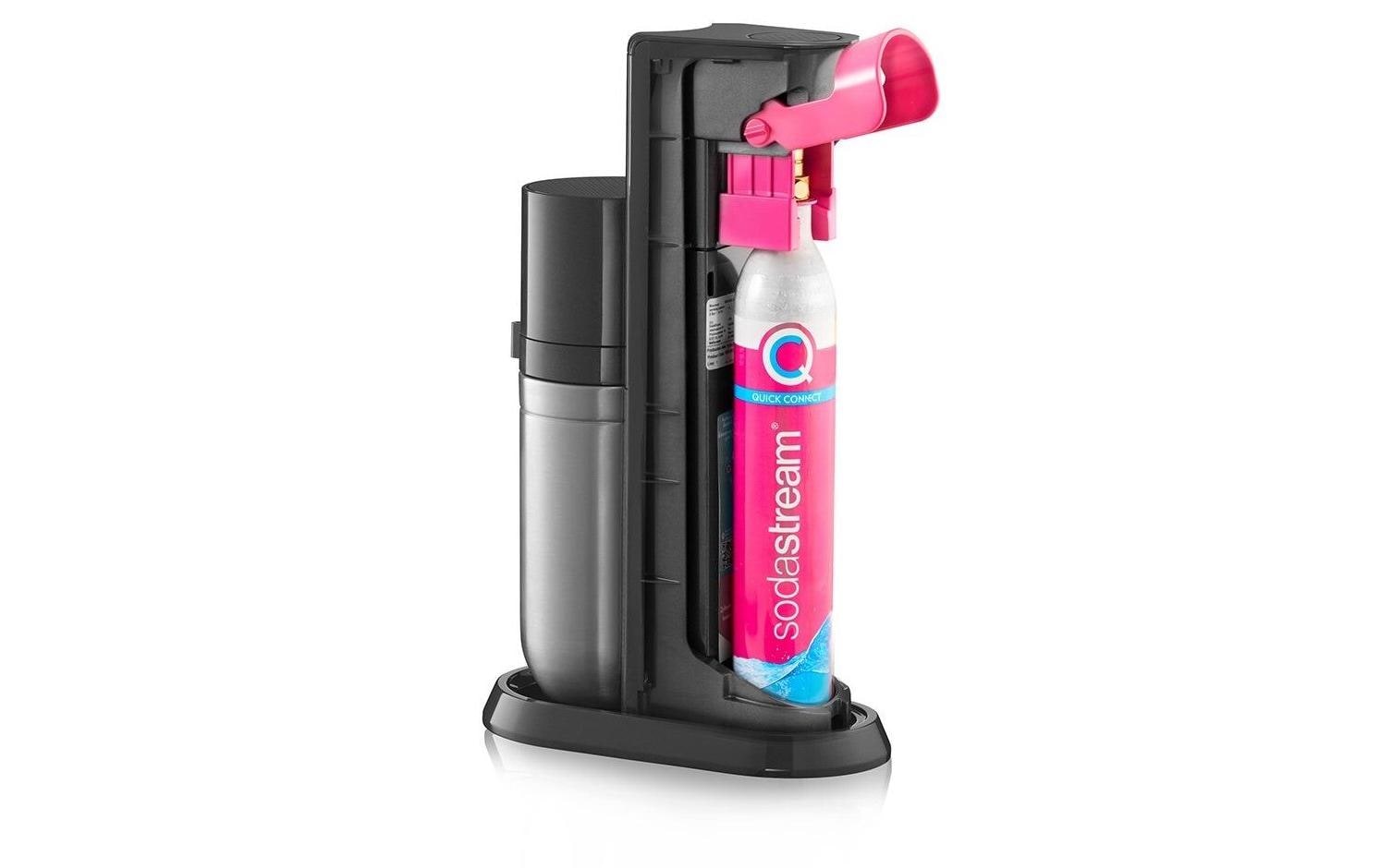 SodaStream Wassersprudler Duo – 60 l Zylinder, 2 Glasflaschen – schwarz