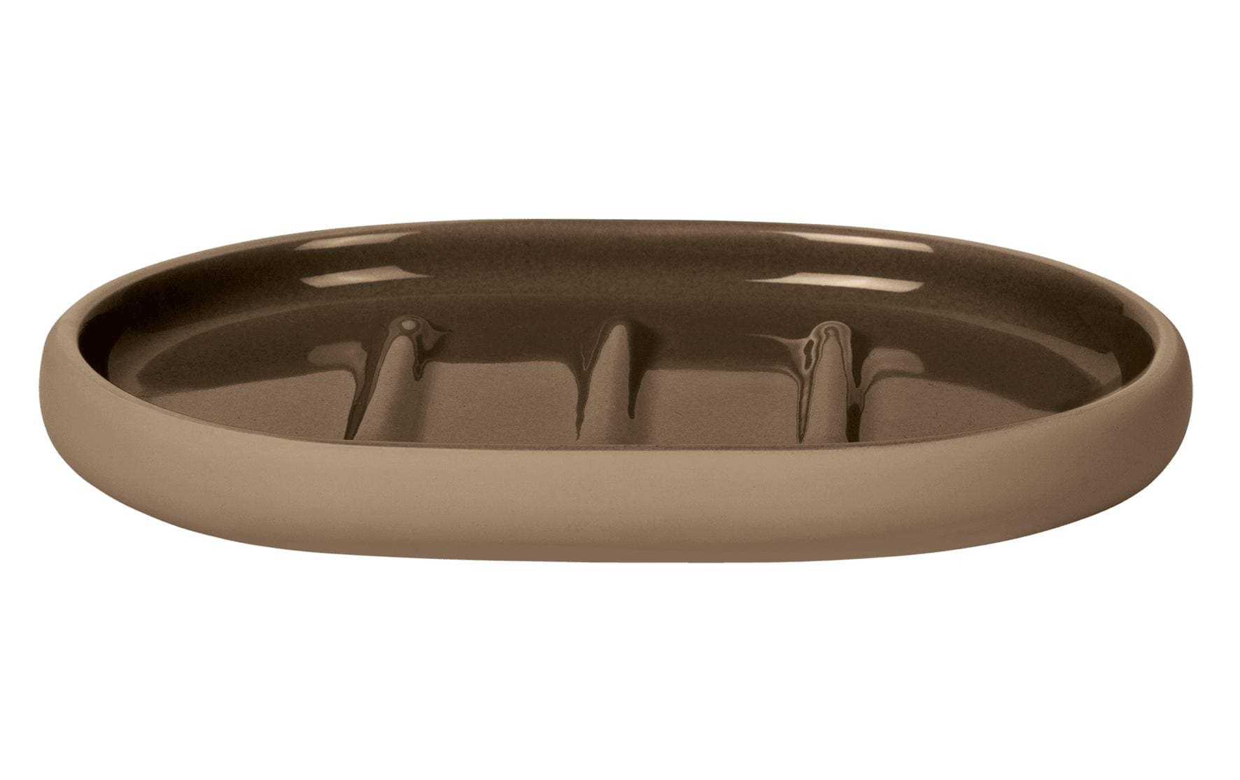Blomus Seifenschale Sono – Keramik, 13×10×1,8 cm, Beige (oval)
