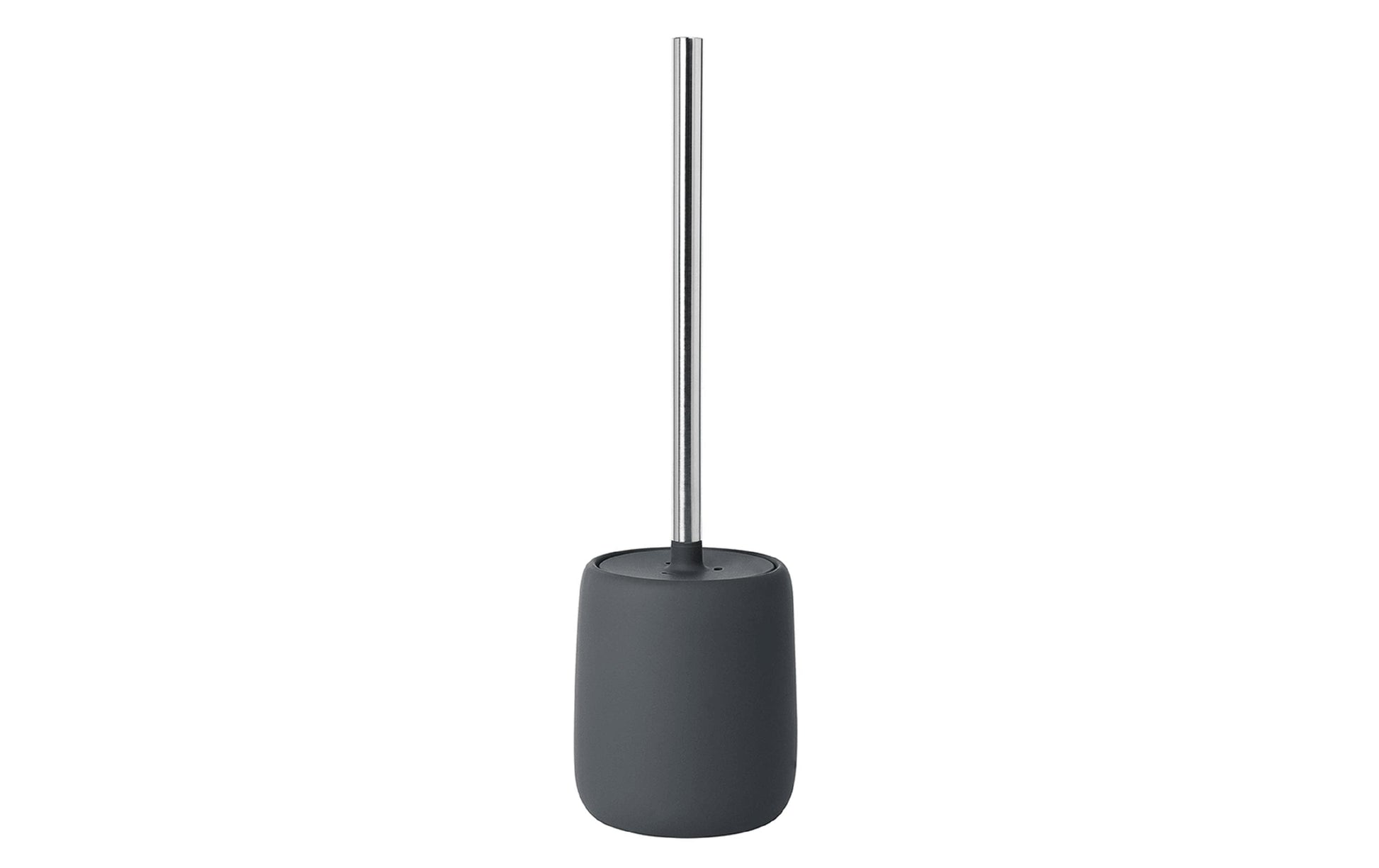 Blomus Sono – WC-Bürstenset – Keramik, Anthrazit, mit Deckel, Kopf austauschbar, H 39 cm