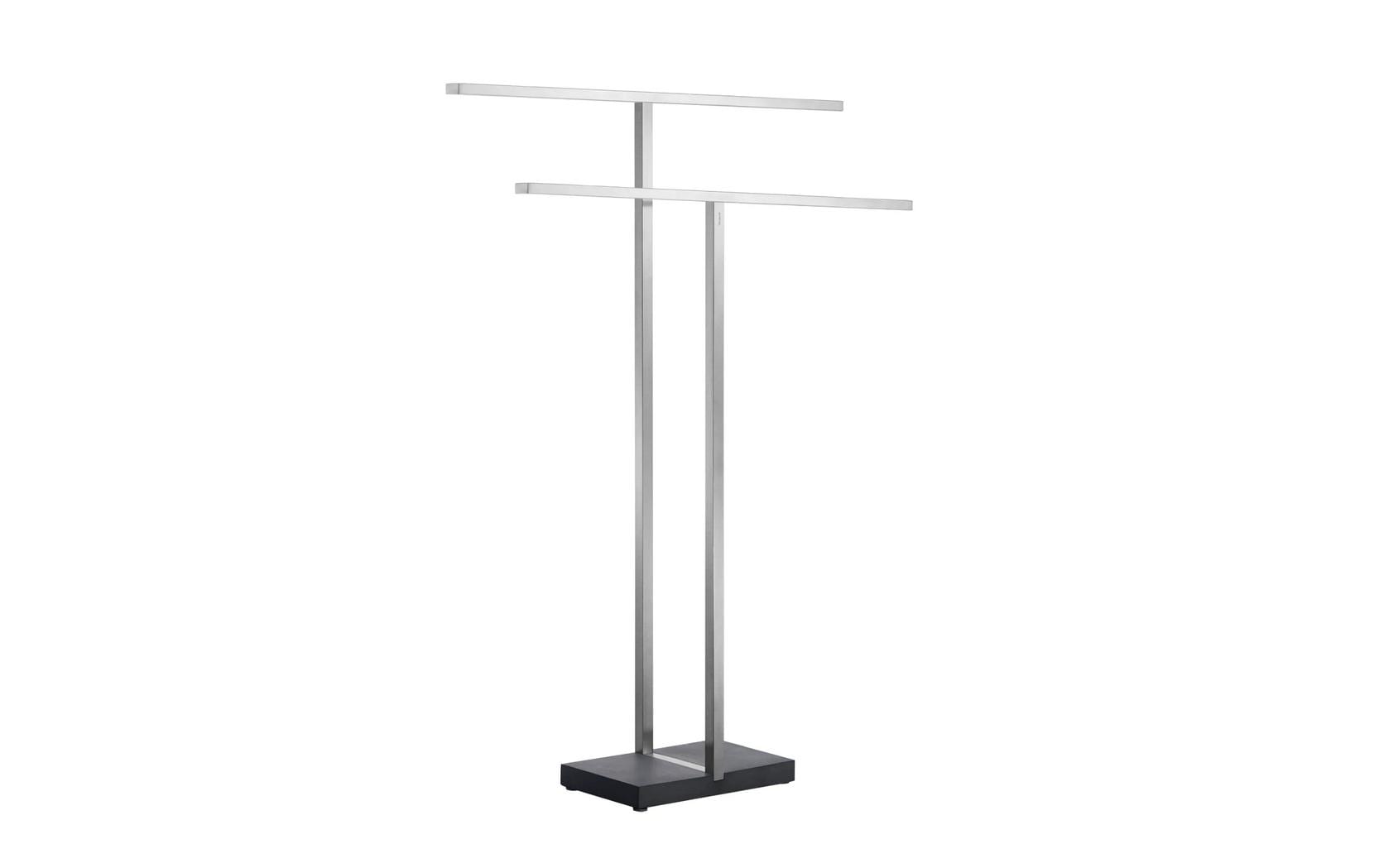 Blomus Handtuchständer Menoto – 2 Arme, 50×16×86 cm, Polystone/Edelstahl, Silber