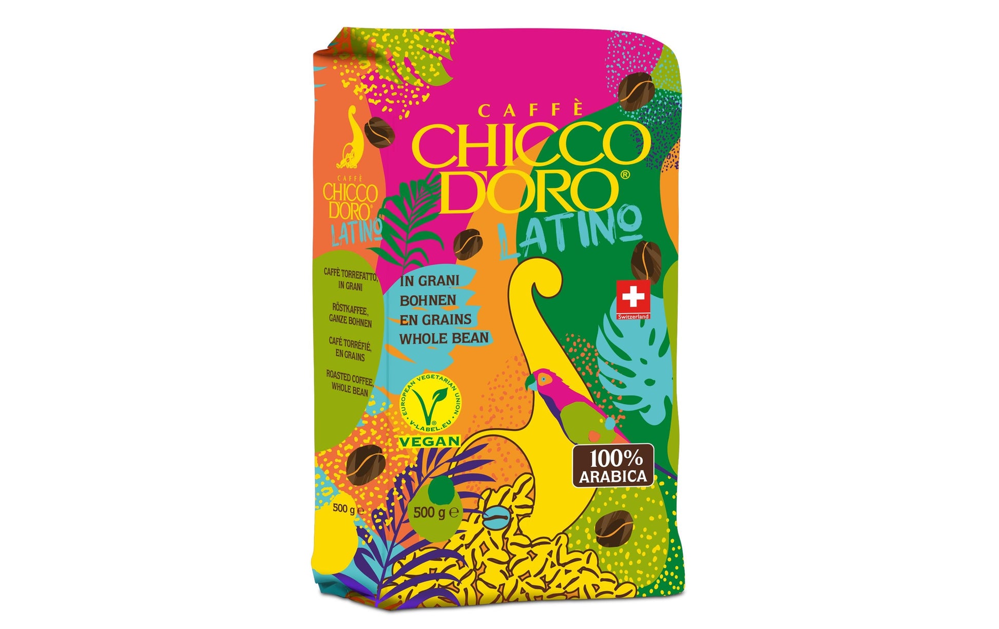 Chicco d'Oro Latino – Kaffeebohnen – Espresso, 100% Arabica, 500 g