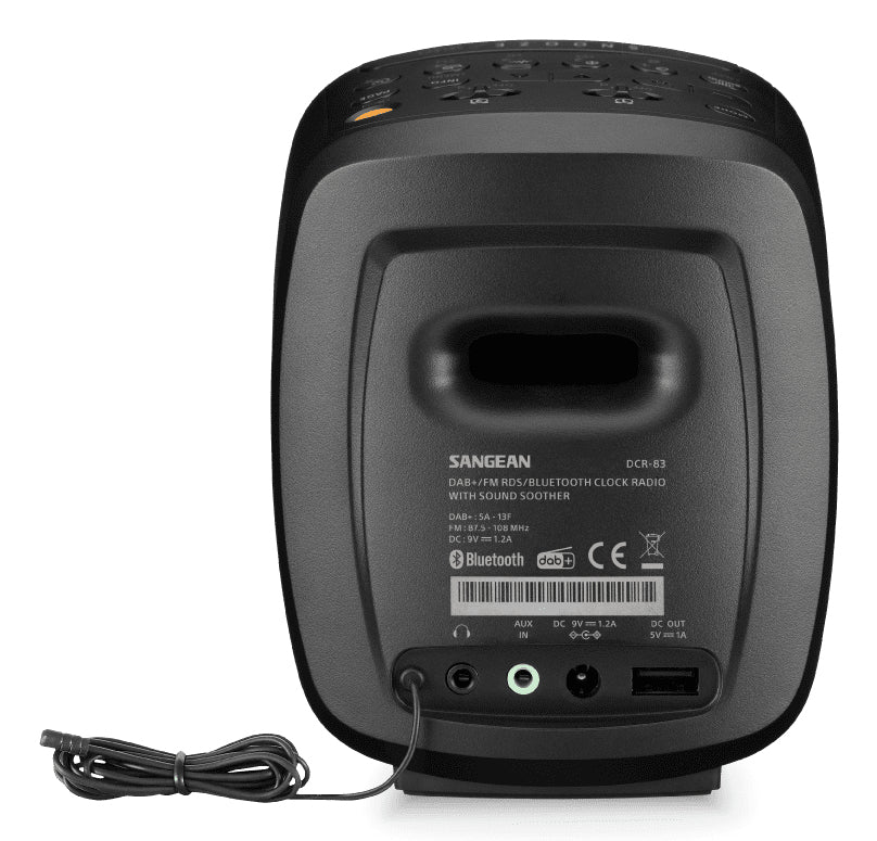Sangean DCR-83 – Radiowecker DAB+/UKW, Bluetooth 5.0, 2 Weckzeiten – Schwarz