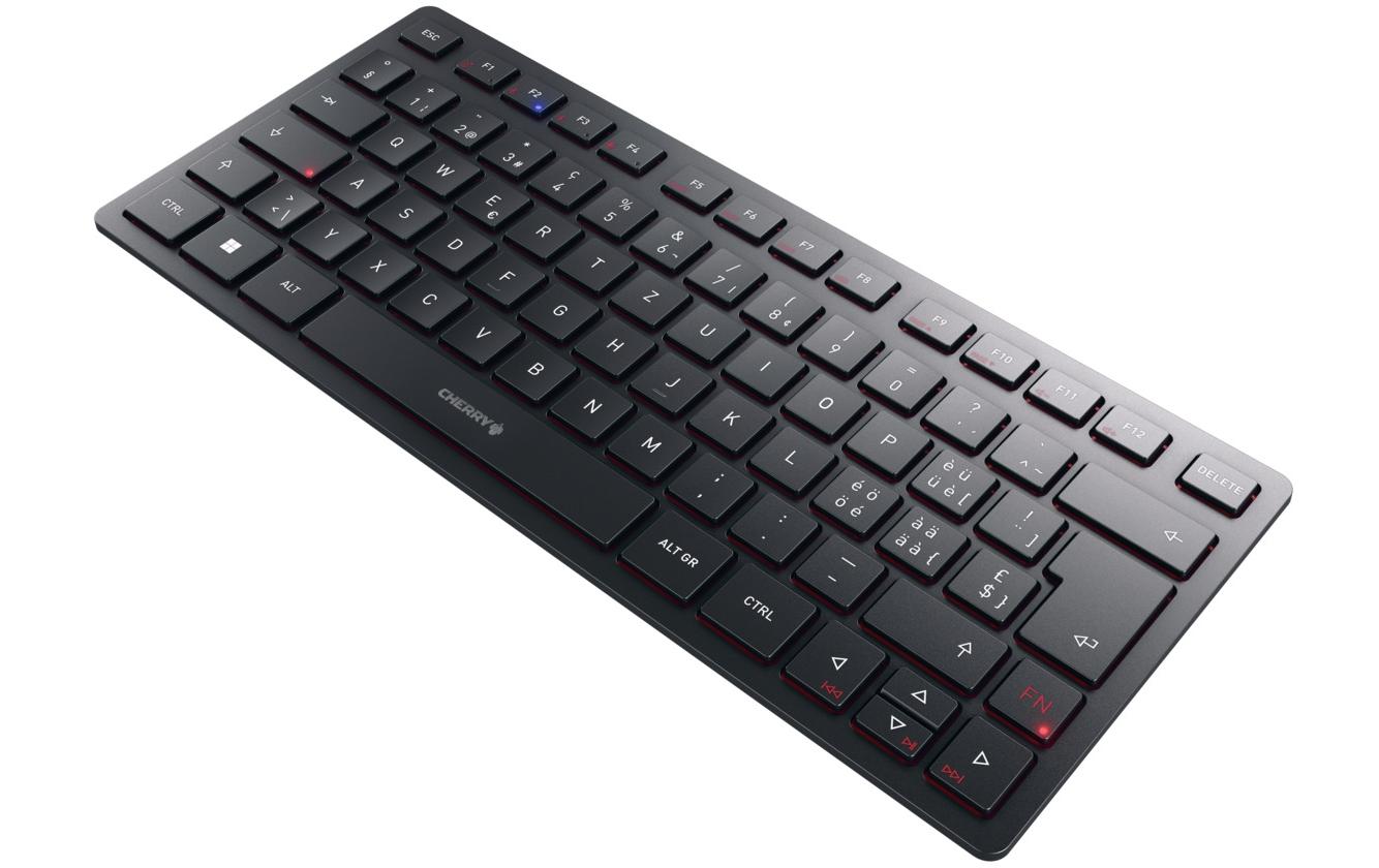 CHERRY KW 9200 MINI – Tastatur, kabellos (Bluetooth/2,4 GHz), CH-Layout (DE-CH) – für Windows