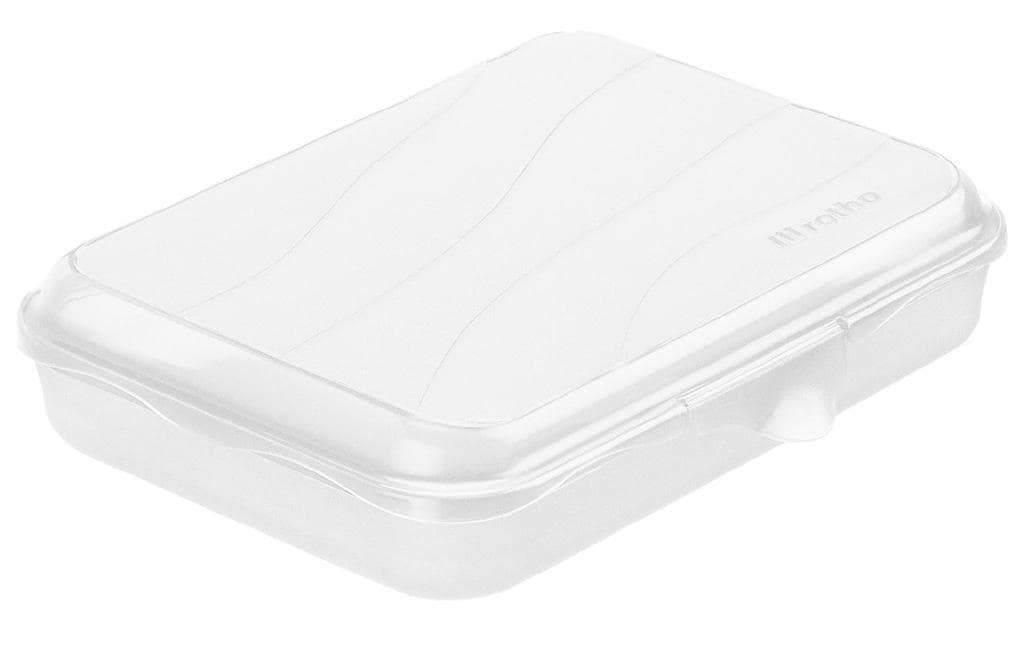 Rotho Lunchbox 750 ml, 19,5 × 14,5 × 4 cm, Polypropylen (PP), transparent