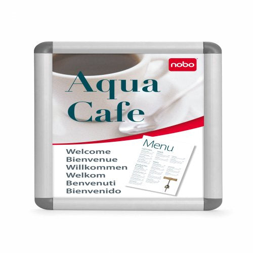 Nobo Schaukasten Premium Plus, 12 × A4 – Aluminium, abschliessbar, Innenbereich, 101,2 × 104 cm