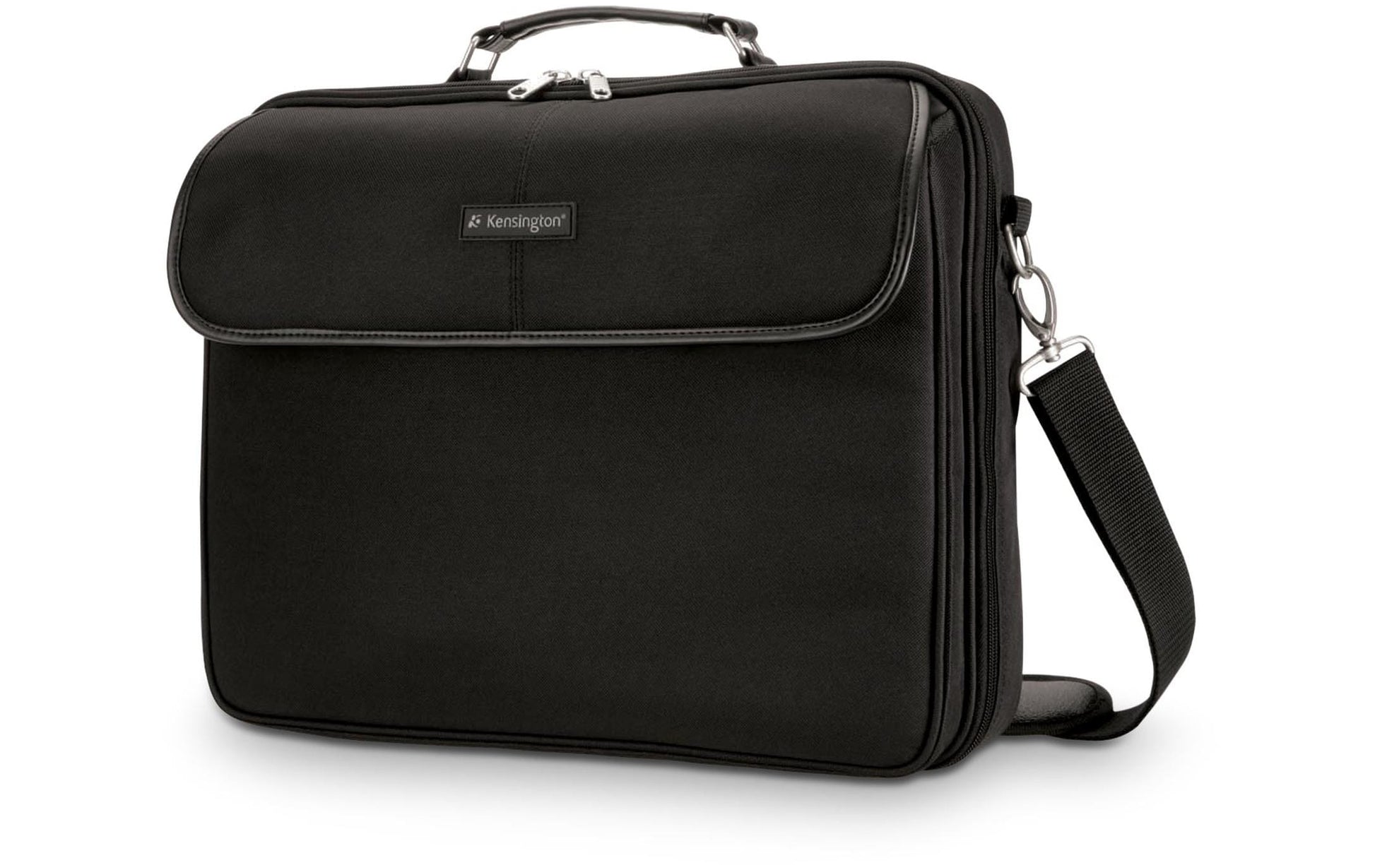 Kensington Notebook-Tasche bis 15,6" – Trolley-Band, abnehmbarer Schultergurt – Schwarz