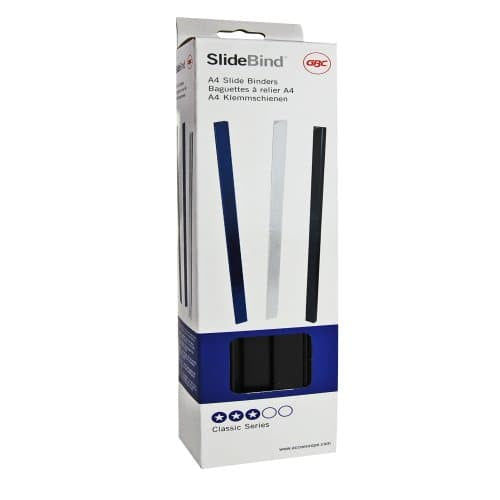 GBC Fastback Super Strips Buchrücken – A4, 5 mm Rücken, Blau – 25 Stk.