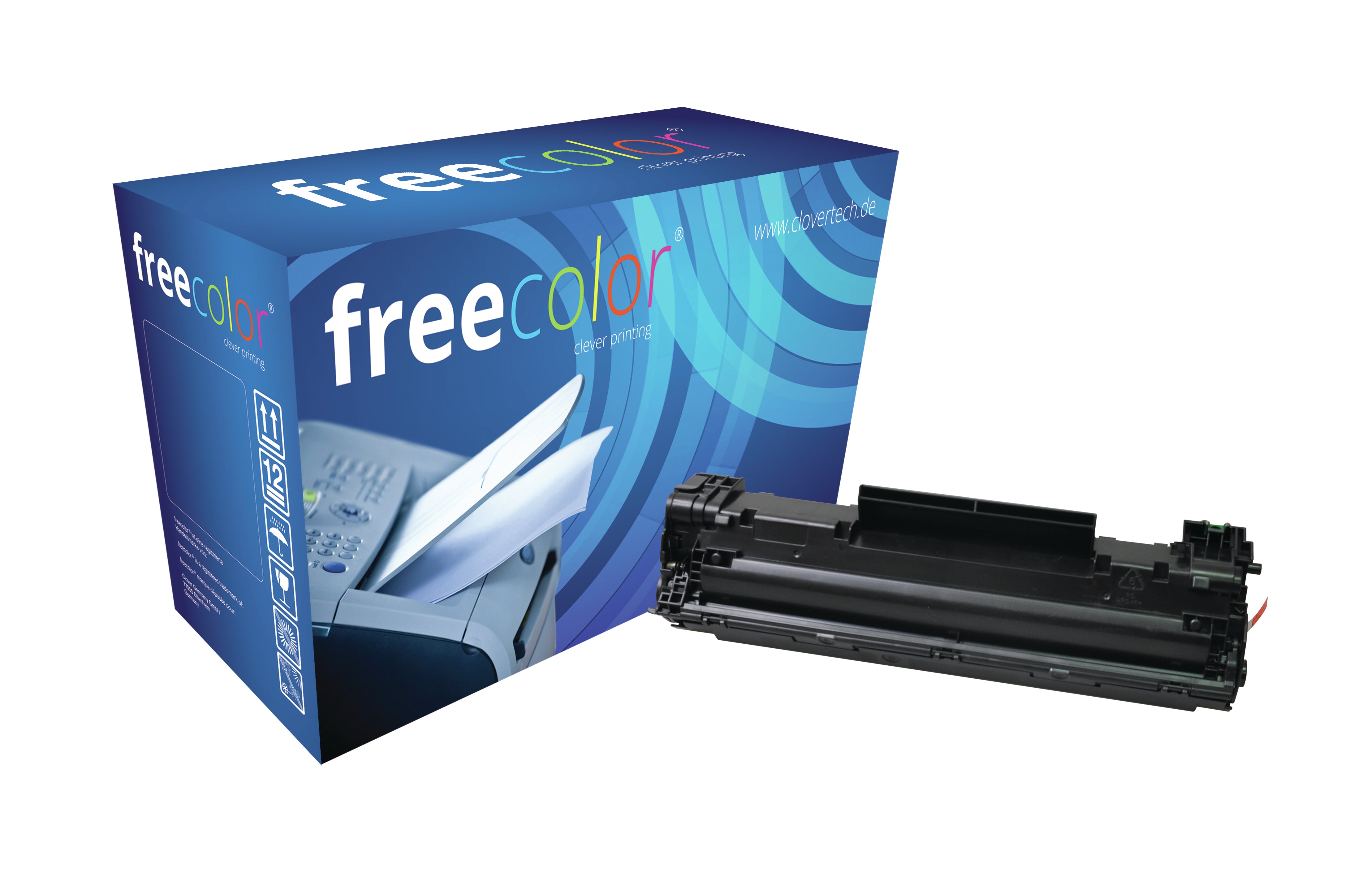 Freecolor CF283 (CF283A) Schwarzer Toner – Kompatibel – 1'500 Seiten – für HP LaserJet Pro M127/M225dw/M201dw