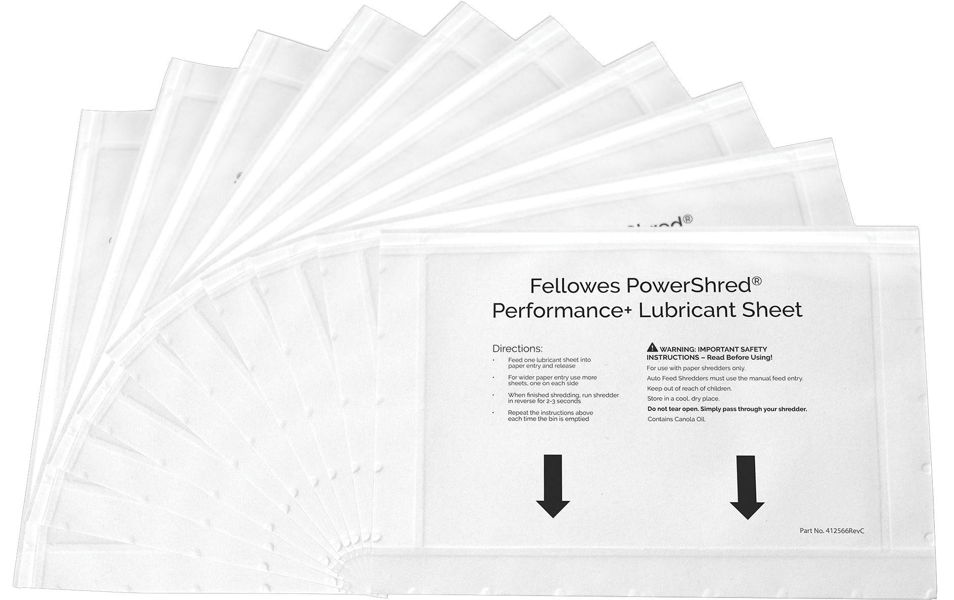 Fellowes Powershred Performance+ – Ölblätter