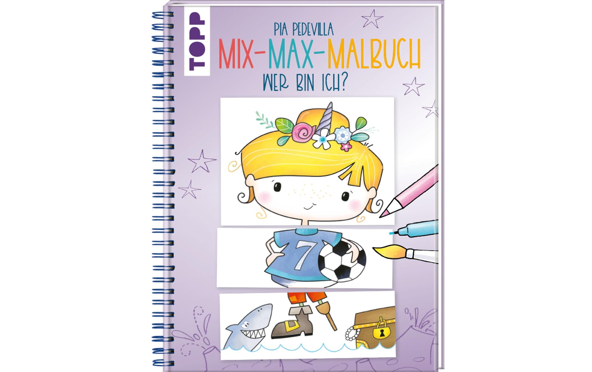 TOPP Verlag Malbuch Mix-Max Wer bin ich? – 21,5 × 28 cm – 48 Seiten – ab 5 J.