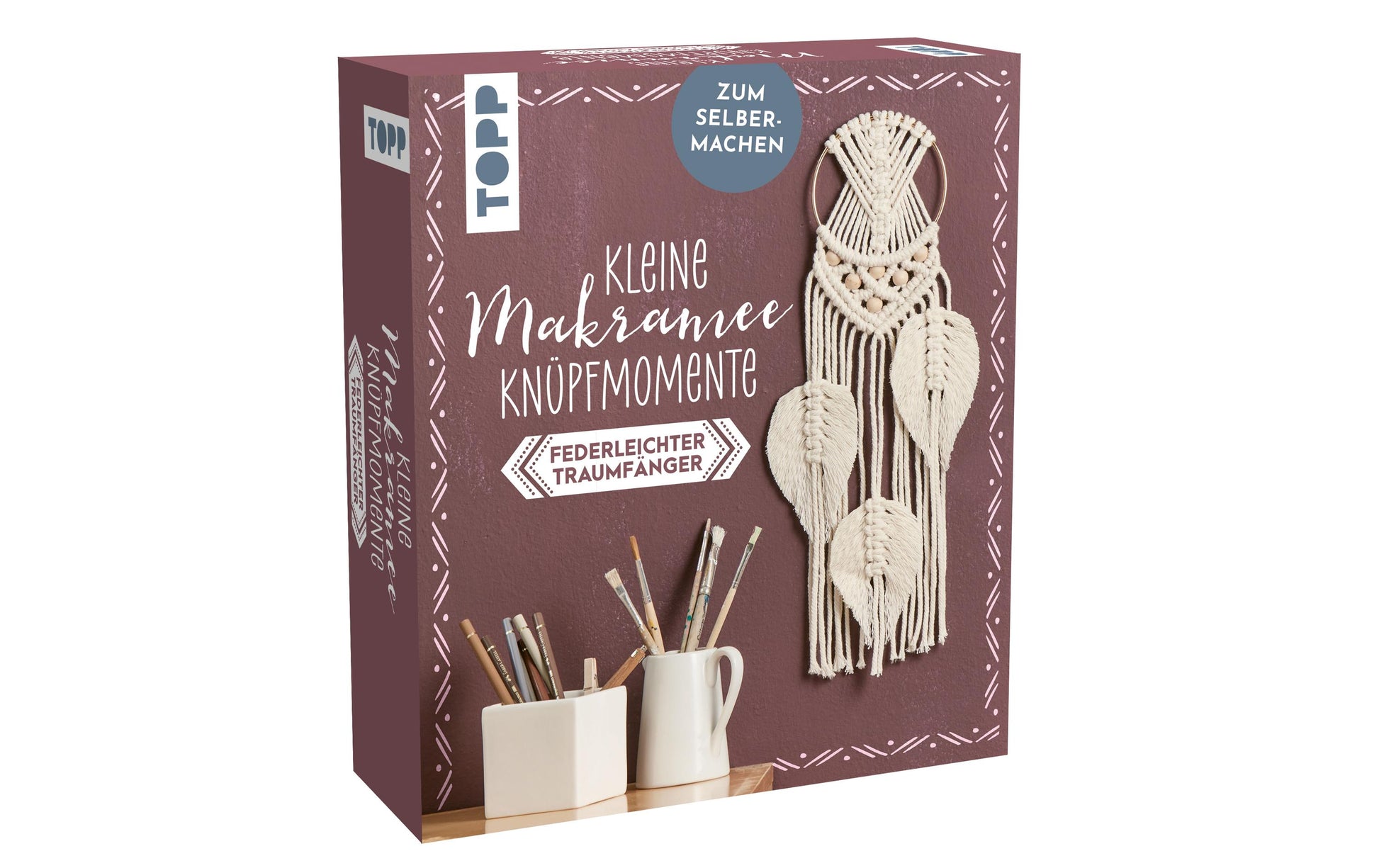 TOPP Verlag Kleine Knüpfmomente – Makramee-Set – Traumfänger – 9-teilig
