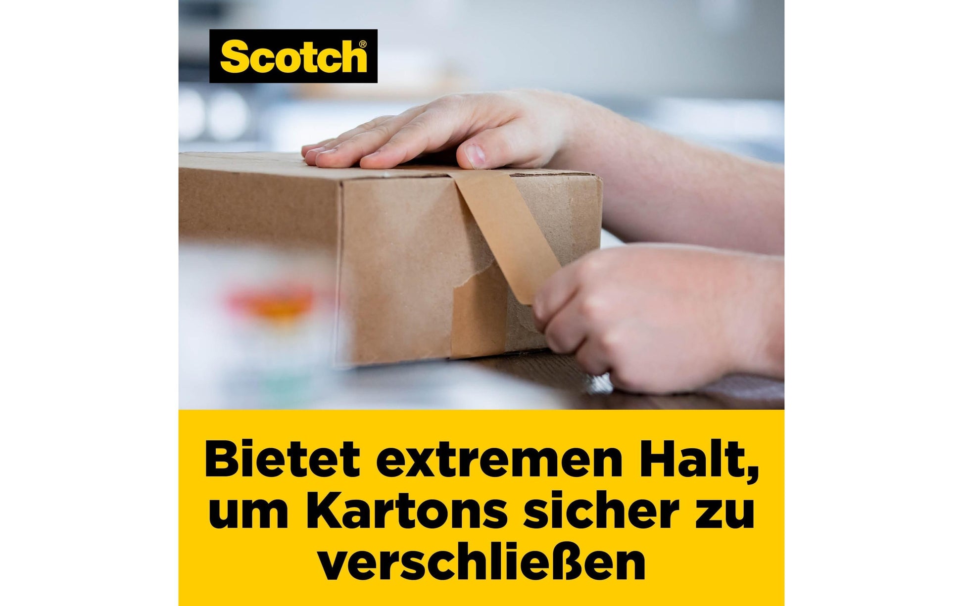 Scotch Papier-Verpackungsband Box Lock – 48 mm × 22,8 m, braun, eco:plus