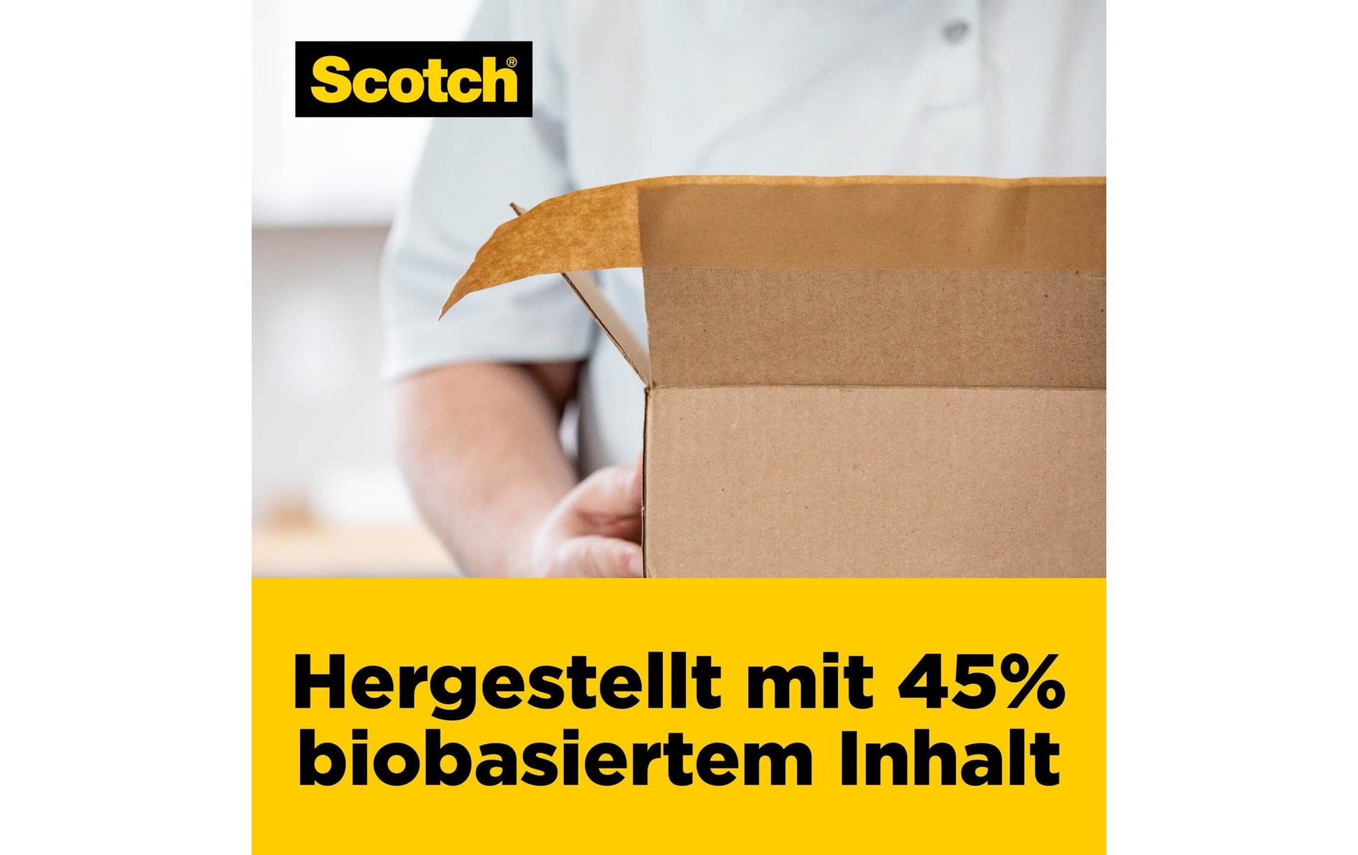 Scotch Papier-Verpackungsband Box Lock – 48 mm × 22,8 m, braun, eco:plus