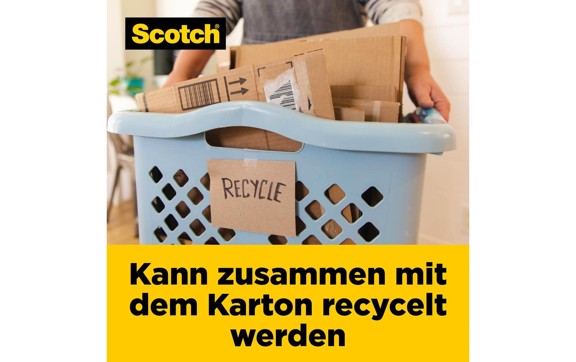 Scotch Papier-Verpackungsband Box Lock – 48 mm × 22,8 m, braun, eco:plus