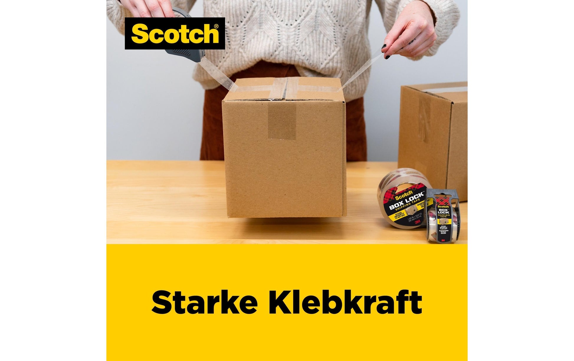 Scotch Verpackungsband – 48 mm × 20,3 m, transparent, stark