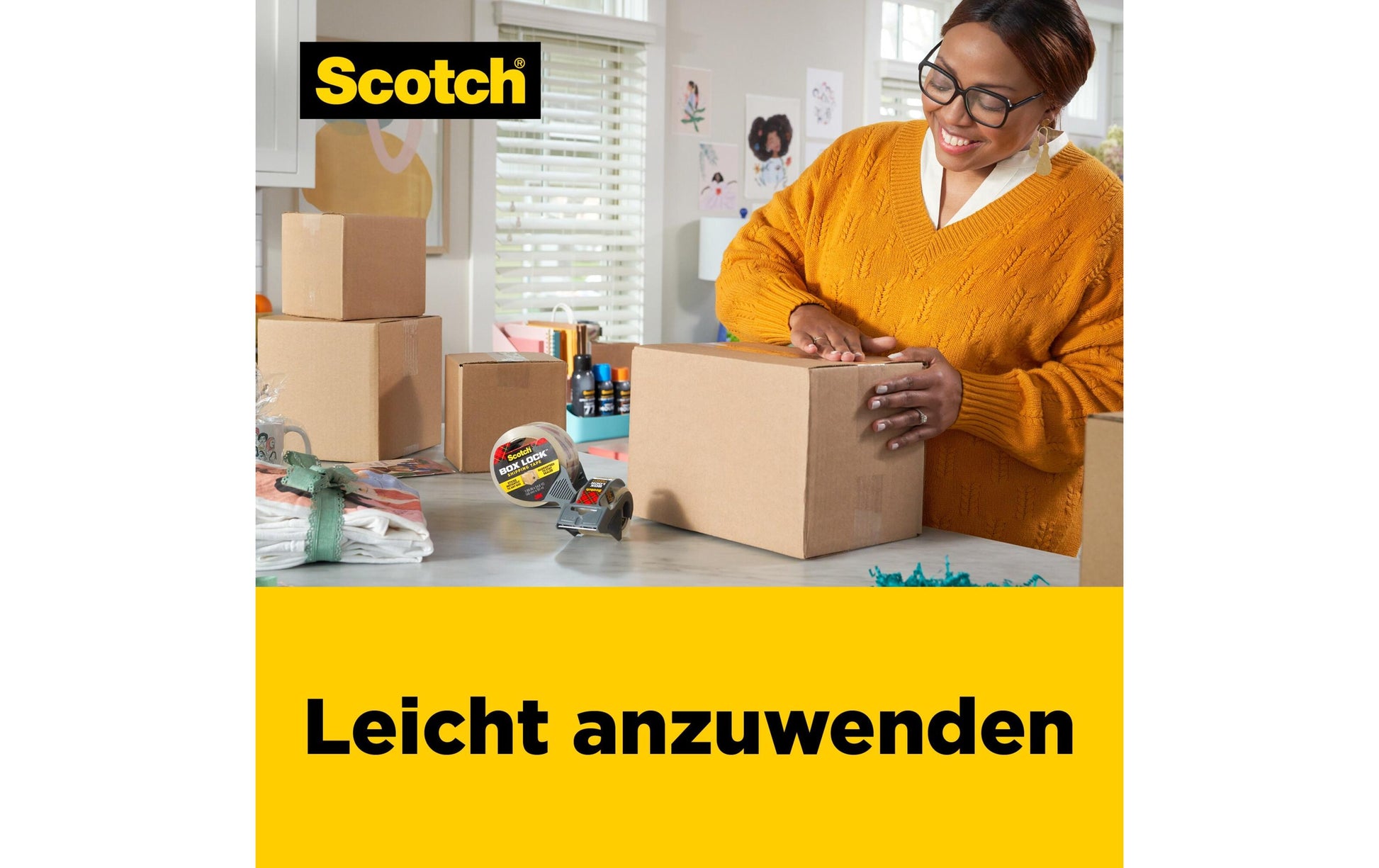 Scotch Verpackungsband – 48 mm × 20,3 m, transparent, stark