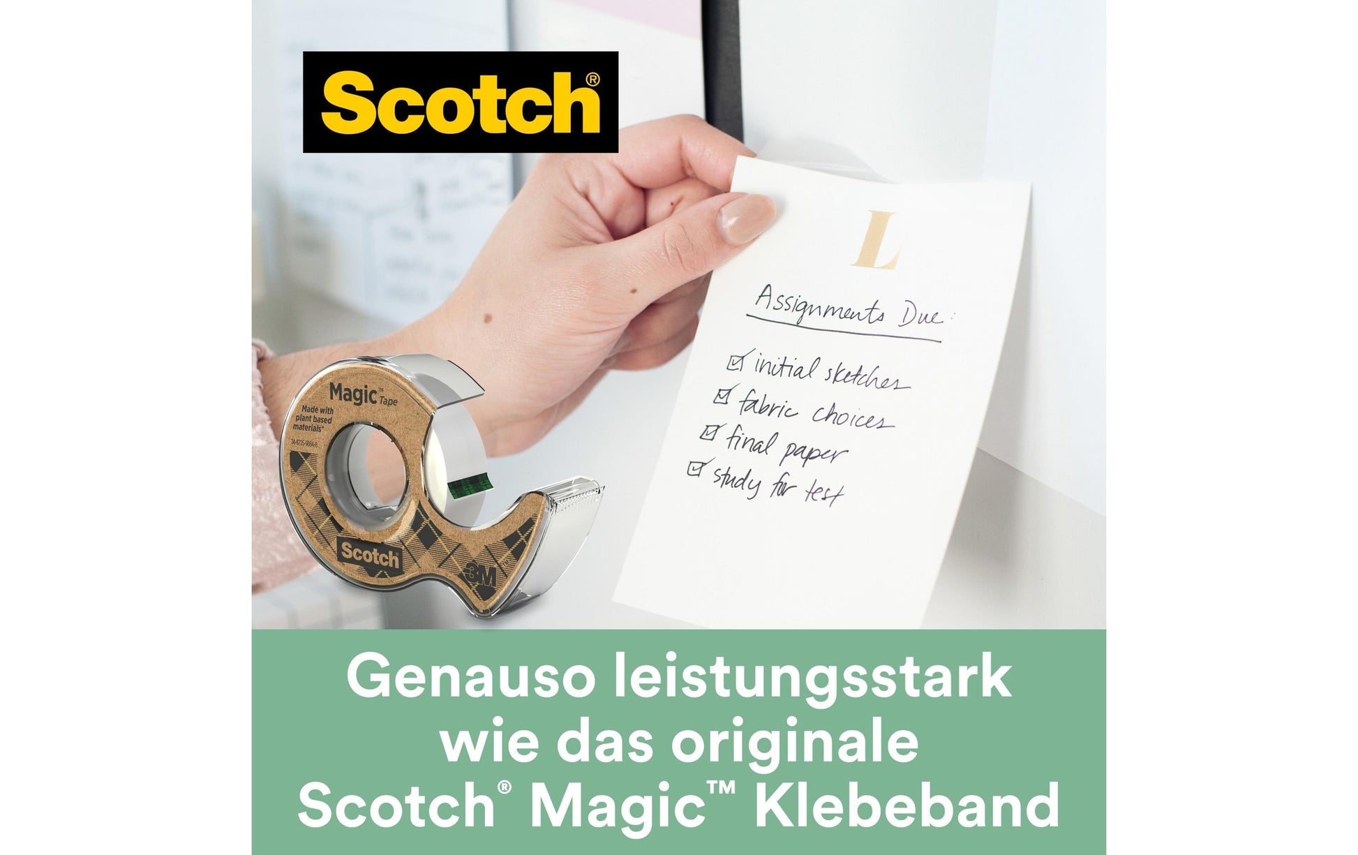 Scotch Handabroller – für Rollenbreite bis 19 mm, für Bandlänge bis 20 m, für Kern 1", Zelluloseazetat