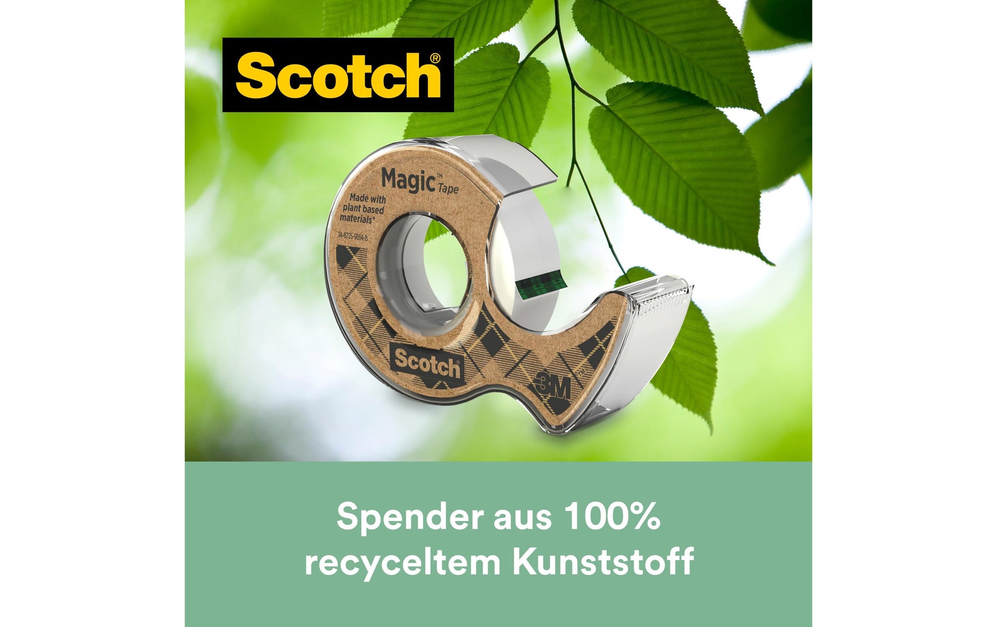 Scotch Handabroller – für Rollenbreite bis 19 mm, für Bandlänge bis 20 m, für Kern 1", Zelluloseazetat