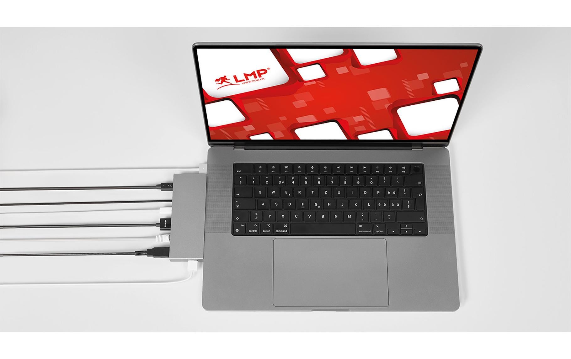 LMP 24418 Dockingstation – USB-C, 1× HDMI, 2× USB-A, 1× USB-C, 100 W PD, GbE, für MacBook Air & Pro M1/M2