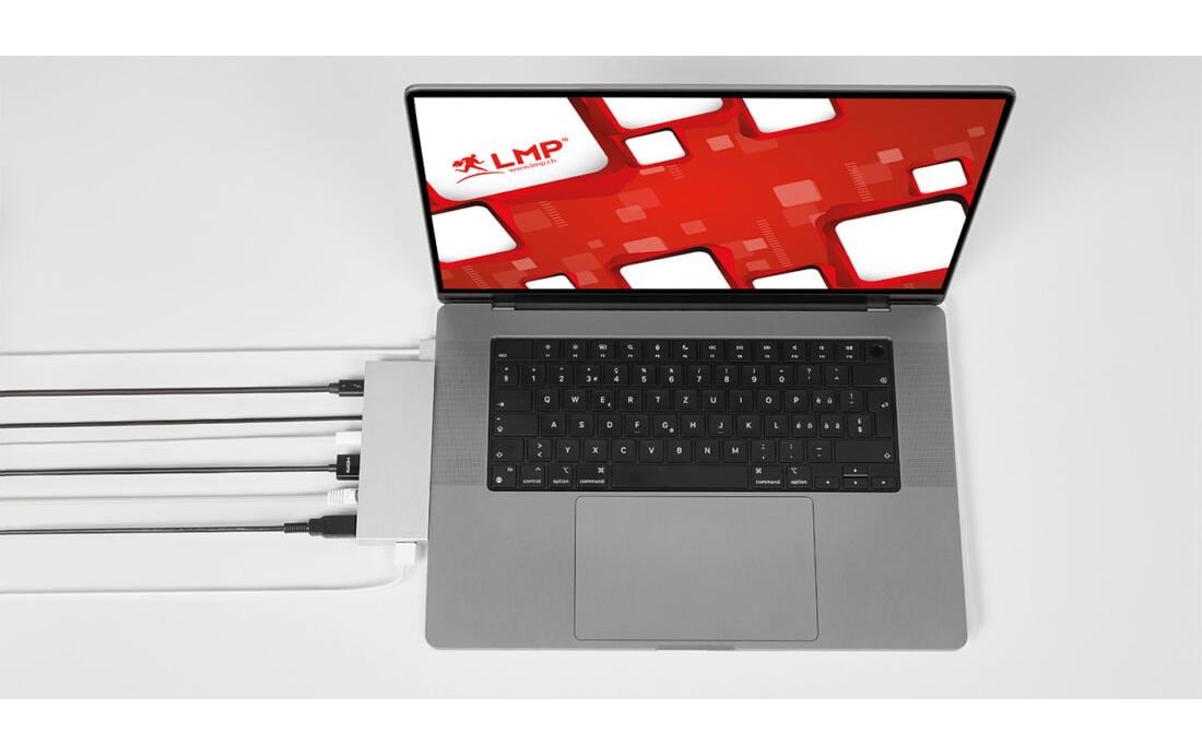 LMP 24879 Dockingstation – USB-C, 1× HDMI, 2× USB-A, 1× USB-C, 100 W PD, GbE, für MacBook Air/Pro M1/M2