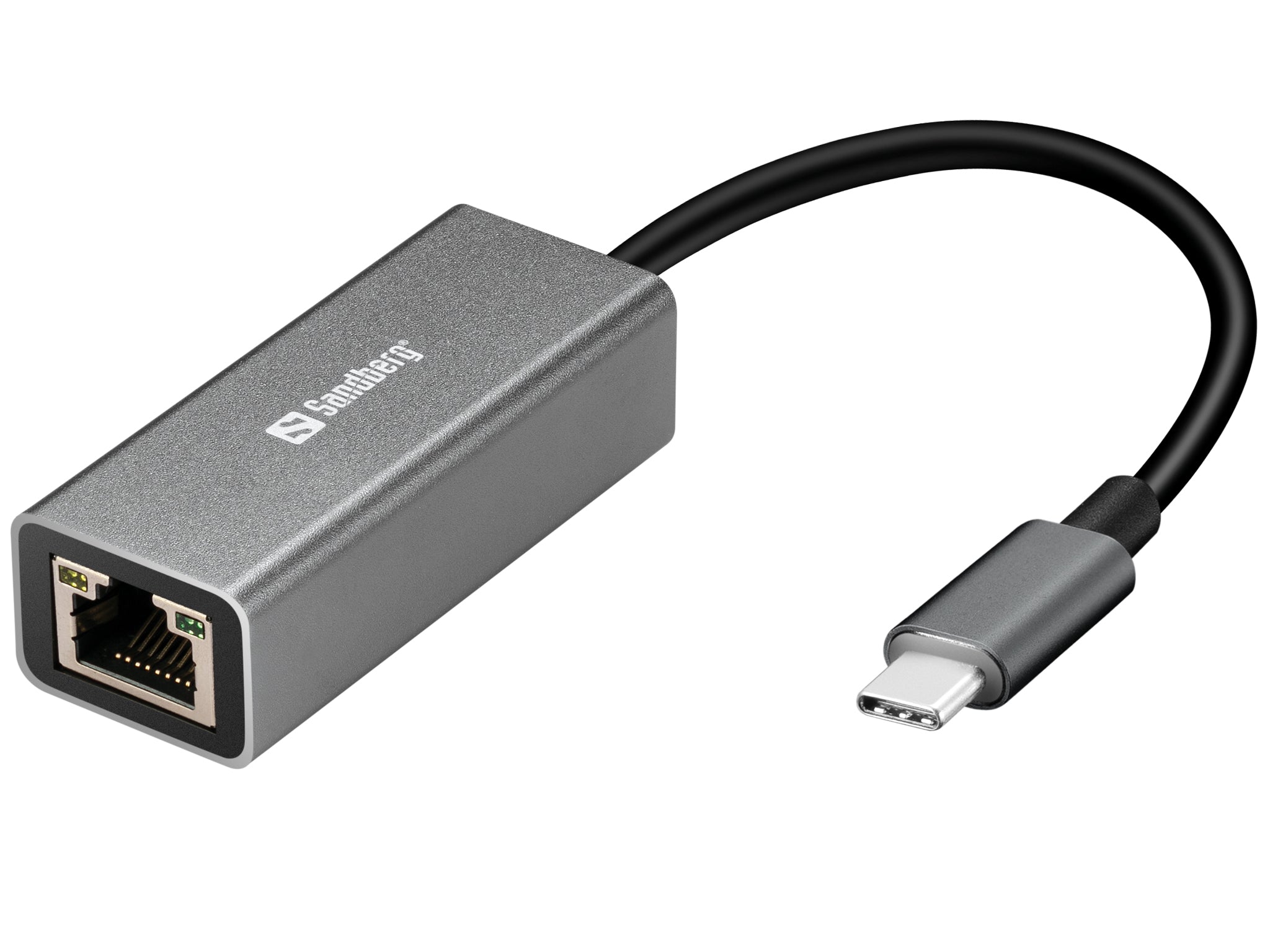 Sandberg Netzwerkadapter USB-C zu RJ-45 – 1 Gbit/s, USB 3.2 Gen 1 (5 Gbit/s), für Windows und macOS