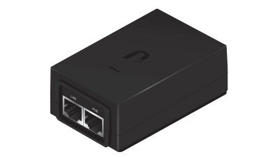 Ubiquiti POE-24-30W PoE-Injektor 30 W – 24 V PoE, Gigabit Ethernet×2 (RJ-45) – 100–240 V – schwarz