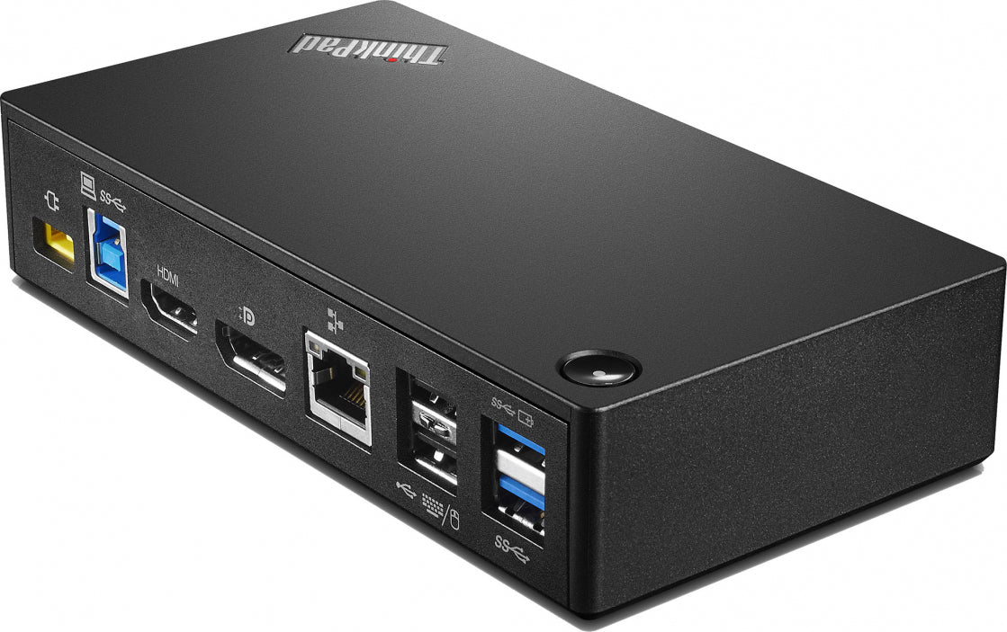 Lenovo ThinkPad USB 3.0 Ultra Dockingstation – USB-A, 1× DP, 1× HDMI, GbE, 3,5 mm Audio, für Lenovo ThinkPad