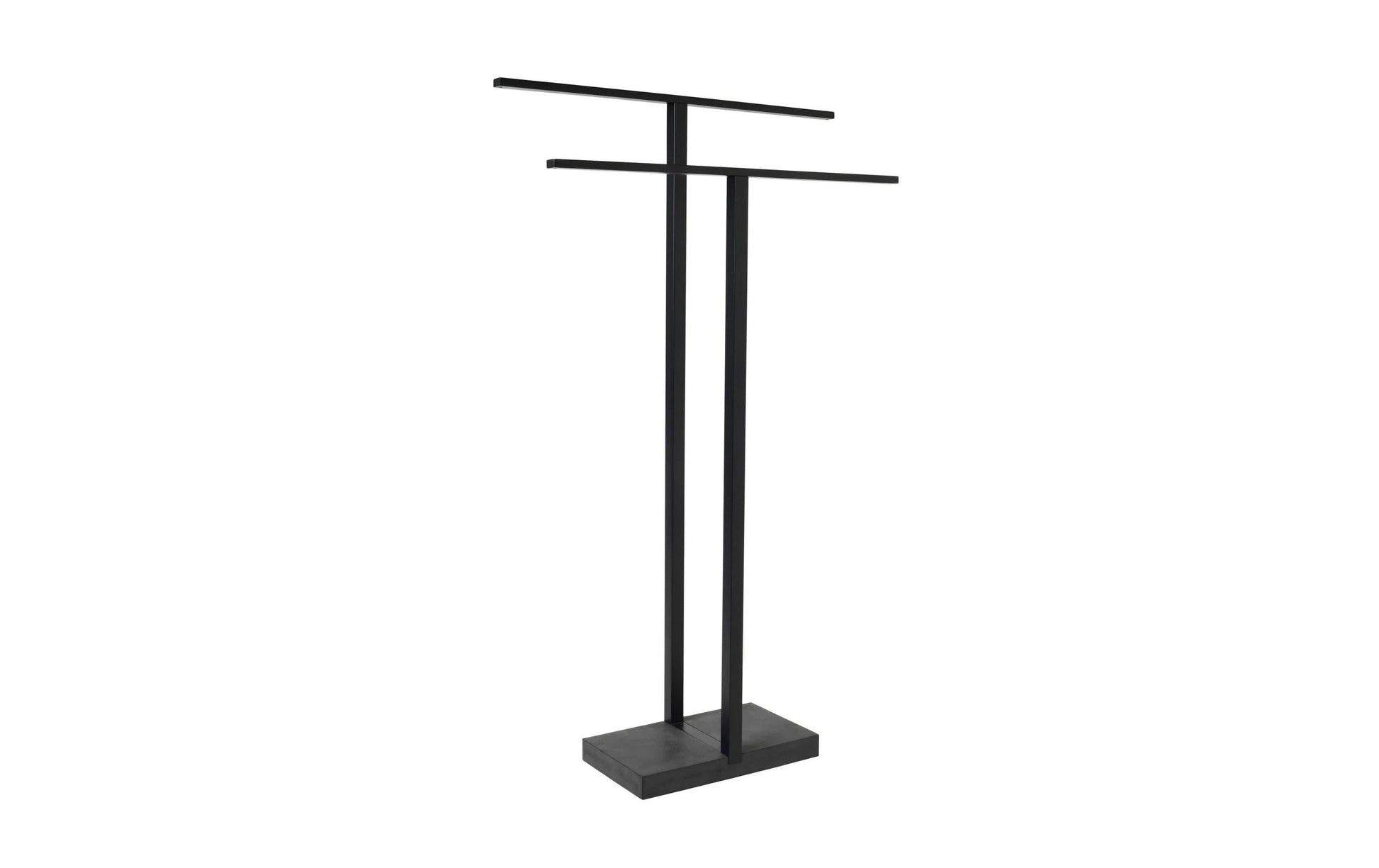 Blomus Handtuchständer Menoto – 2 Arme, 16×50×86 cm, Polystone, Stahl (pulverbeschichtet), Schwarz