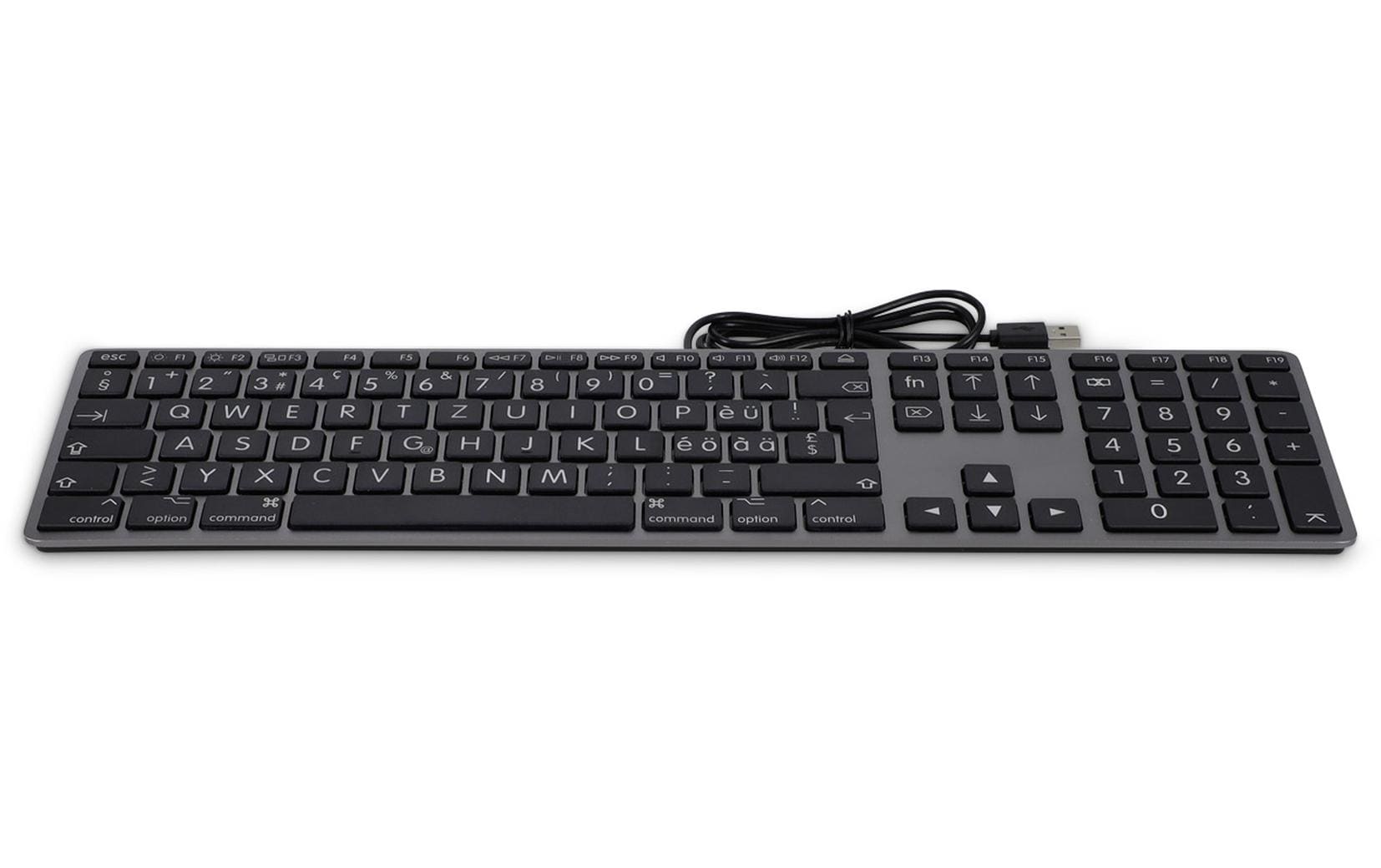 LMP Tastatur, kabelgebunden (USB-A), CH-Layout (DE-CH), Fullsize (mit Ziffernblock) – für macOS