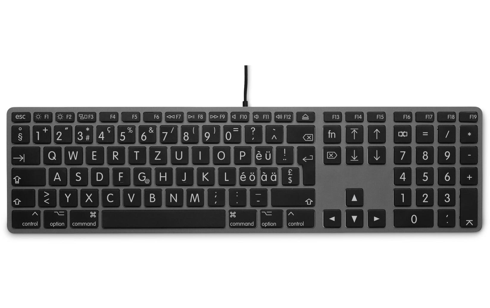 LMP Tastatur, kabelgebunden (USB-A), CH-Layout (DE-CH), Fullsize (mit Ziffernblock) – für macOS