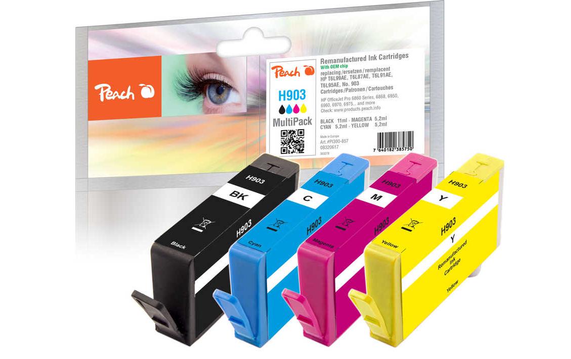 Peach 903 Tintenpatronen-Multipack, 4er-Set (Kompatibel) – für HP OfficeJet Pro 6860/6868/6950 …