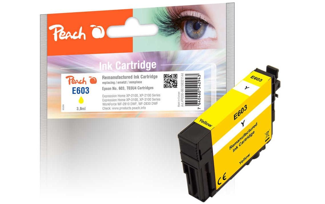 Peach 603Y Gelbe Tintenpatrone (Kompatibel) – 145 Seiten – für Epson XP‑2100/XP‑3100 …