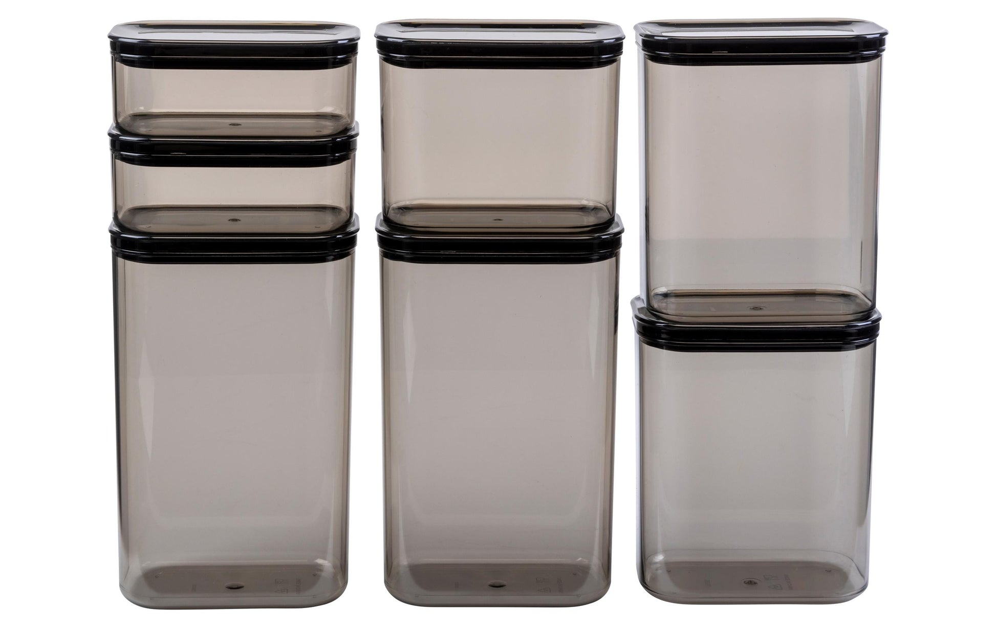 Furber. Furber – Vorratsdose 2 l, 1,5 l, 1 l, 470 ml, 14,5 × 9 × 22,5 cm, Kunststoff/Silikon, 7-teilig