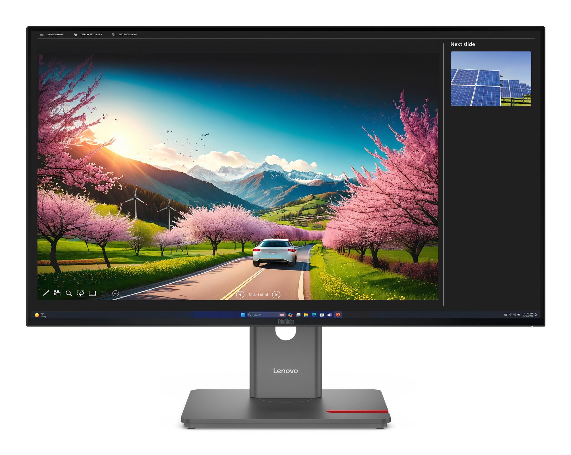 Lenovo ThinkVision P32Ud-40 – 31,5", 3840 × 2160 (4K), IPS, 120 Hz, USB-C 140 W, Thunderbolt 4, LAN, HDR10