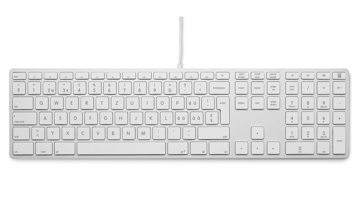 LMP KB-3421 – Tastatur, kabelgebunden (USB-A), CH-Layout (DE-CH), Fullsize (mit Ziffernblock) – für Windows