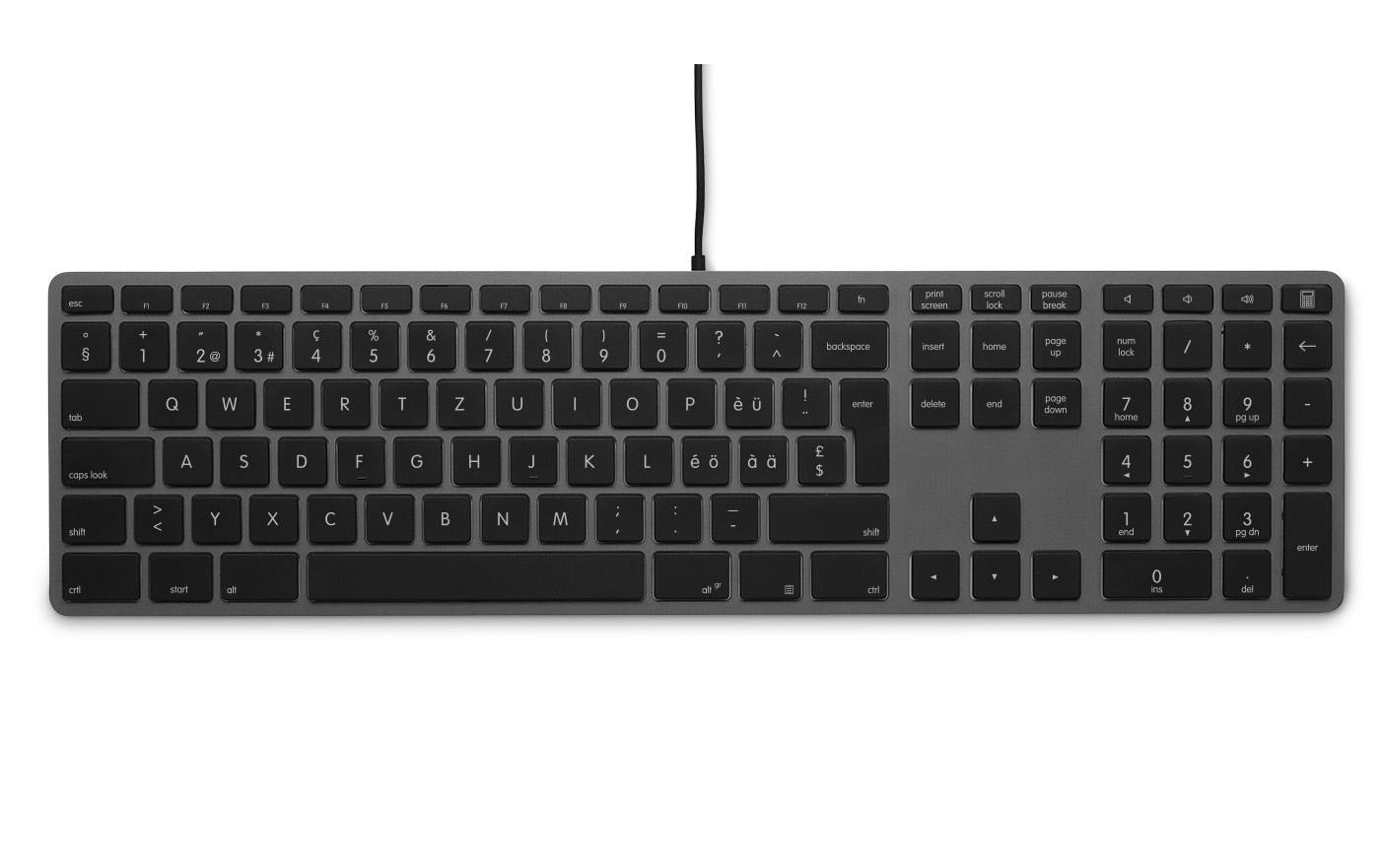 LMP KB-3421 – Tastatur, kabelgebunden (USB-A), CH-Layout (DE-CH), Fullsize (mit Ziffernblock) – für Windows