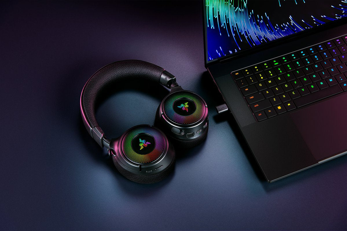 Razer Kraken V4 – Over-Ear Gaming-Headset – Bluetooth 5,3, USB-A, 7,1 Surround – Schwarz – bis 70 h